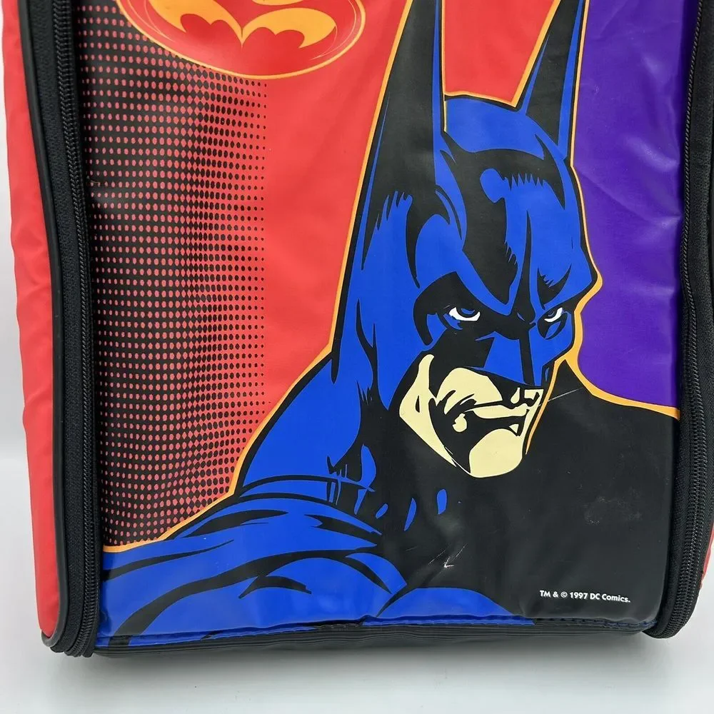 Vintage Batman Wiz too! 1990's Junior Locker Bag  Backpack Bookbag Carrying Case
